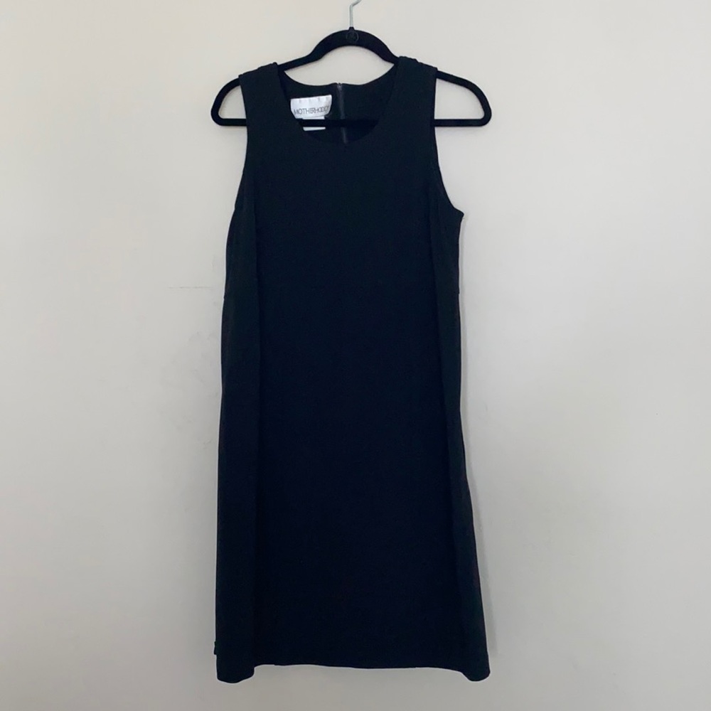 Motherhood Maternity Black A-Line Dress with Tie Waist